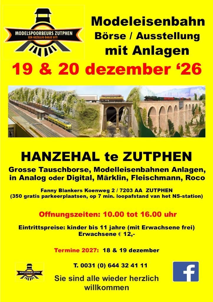 Eisenbahnborse / Modelspoorbeurs, Ophalen, Gebruikt, Gelijkstroom of Wisselstroom, Rails