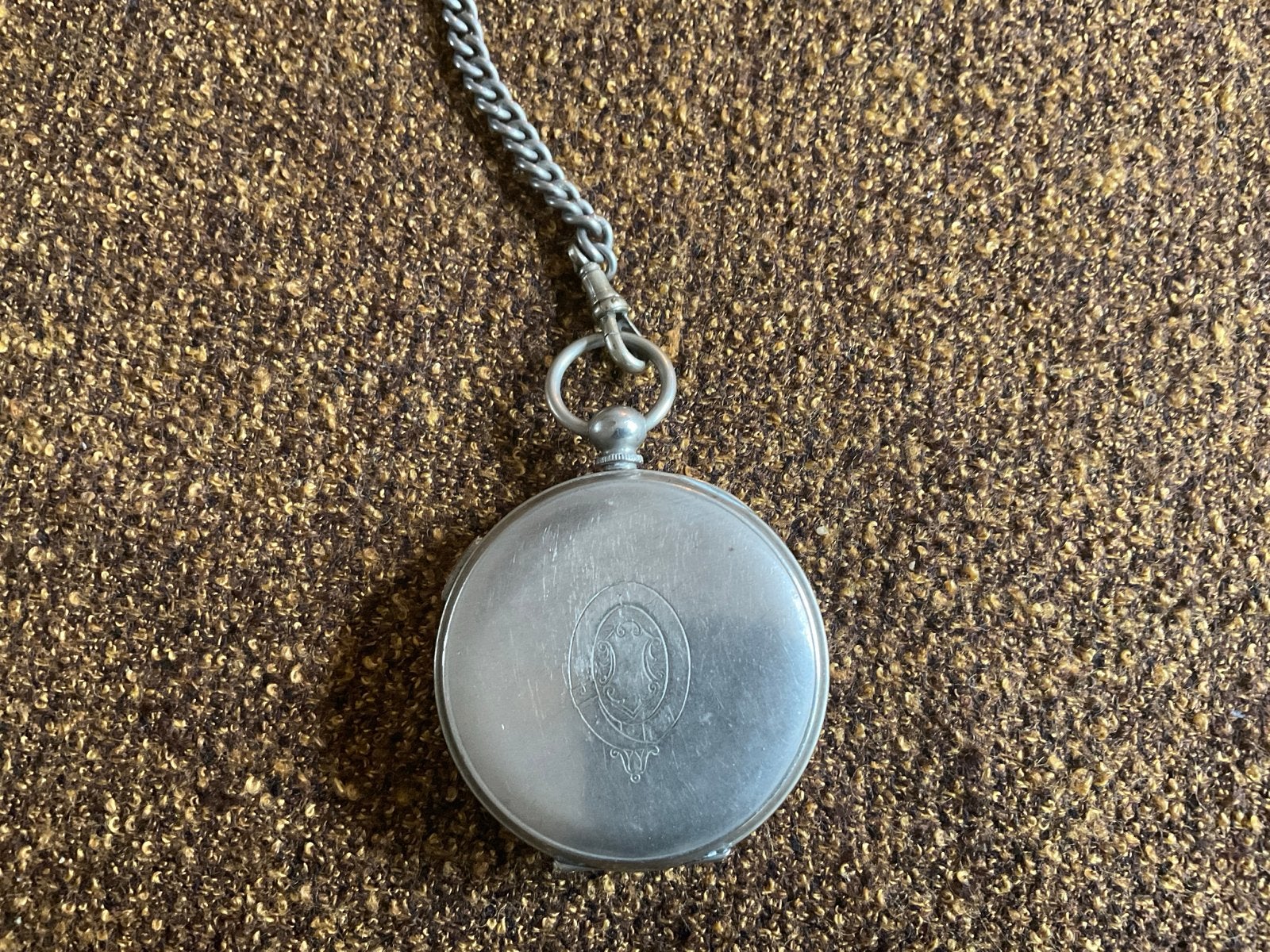 Antiek Zwitsers Zakhorloge met Ketting, Sieraden, Tassen en Uiterlijk, Overige merken, Overige materialen, Zakhorloge, Ophalen of Verzenden