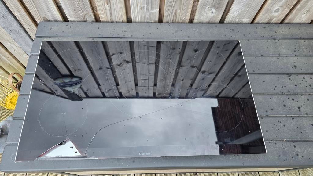 Siemens inductiekookplaat EH975LVC1E (90 cm) - defect glas, Ophalen, Inbouw, Inductie, 5 kookzones of meer