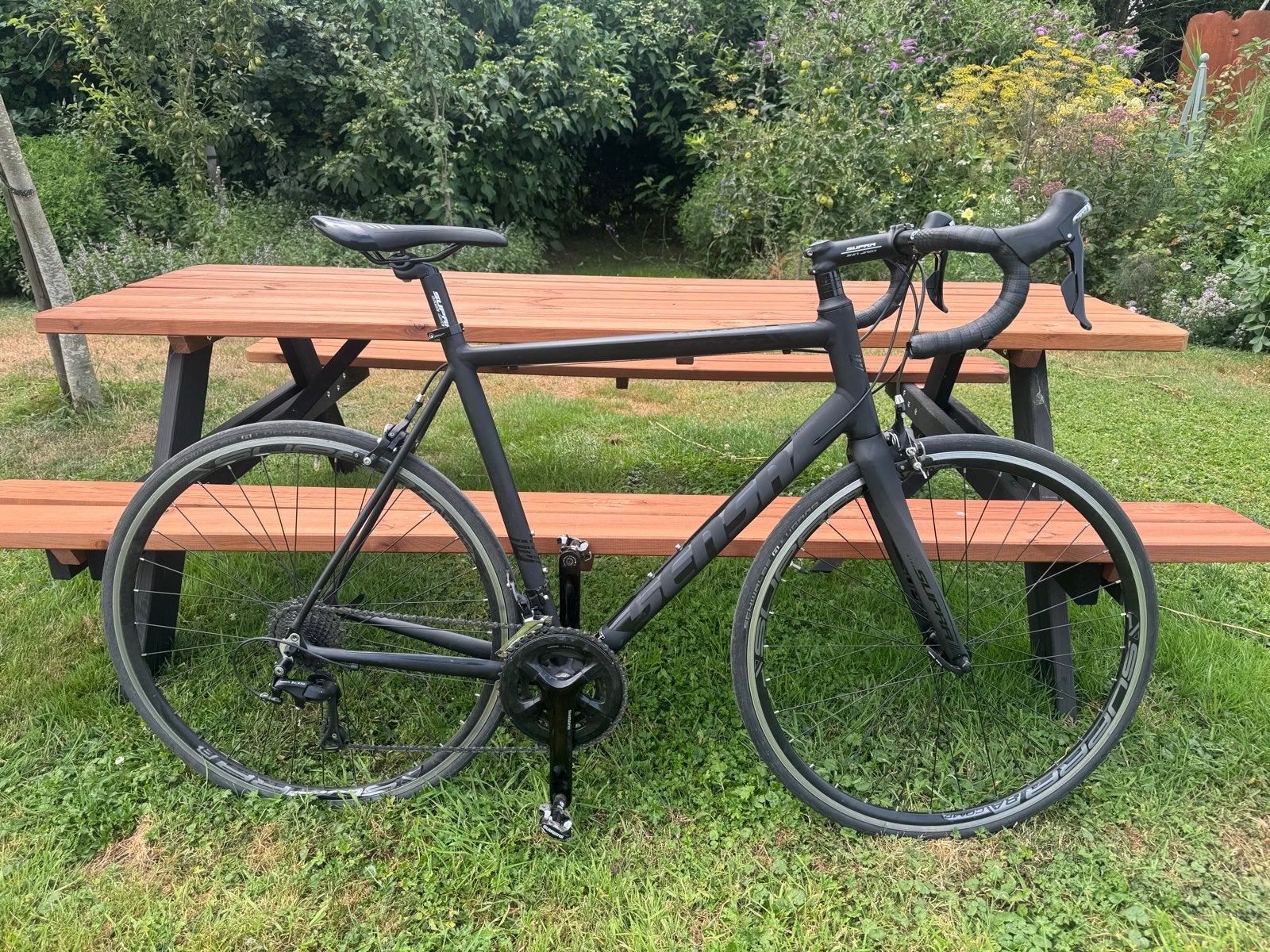 Zwarte Sensa Modena Racefiets | Framemaat 58 | Rijklaar, 28 inch, Gebruikt, Aluminium, 57 tot 61 cm