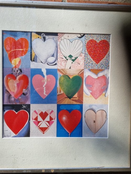 schilderij harten prent, Ophalen of Verzenden, 'T Olde Gre-j, Info@toldegrej.nl, Endepoelstraat 20f Didam