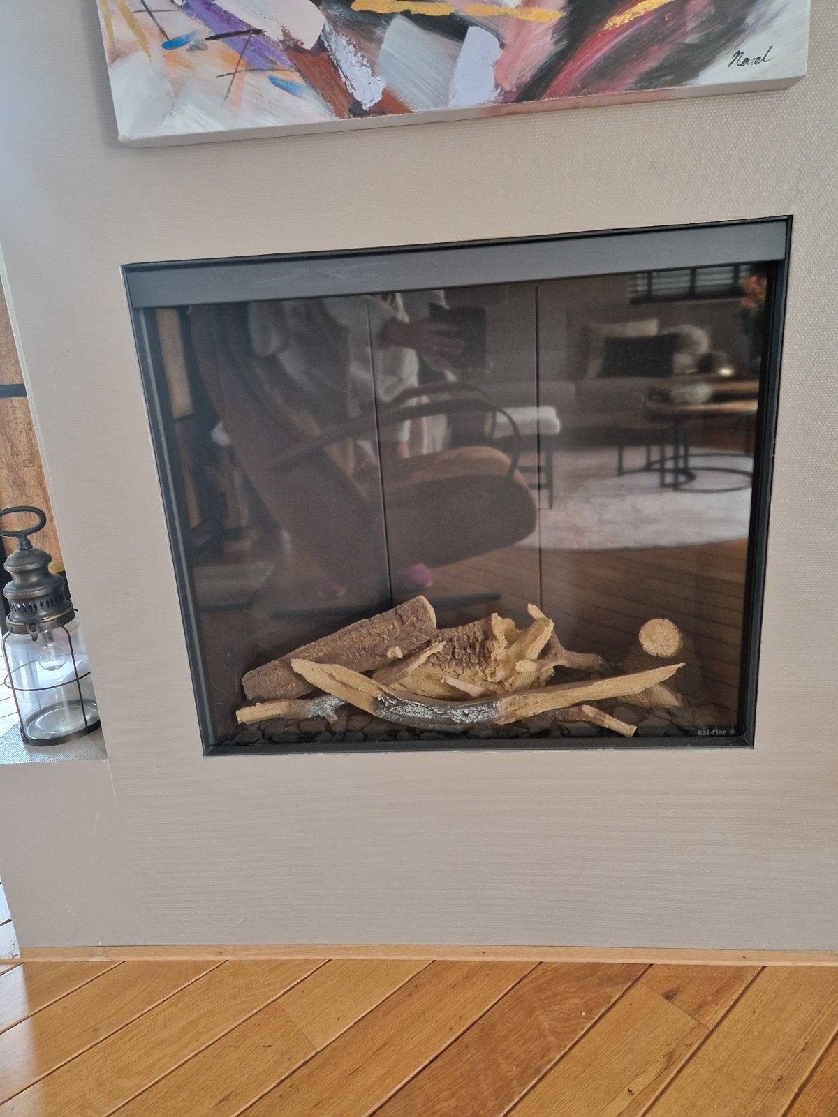 Inbouw gashaard met afstandsbediening - Zo goed als nieuw, Huis en Inrichting, Ophalen, Zo goed als nieuw, Inbouwhaard, Gashaard