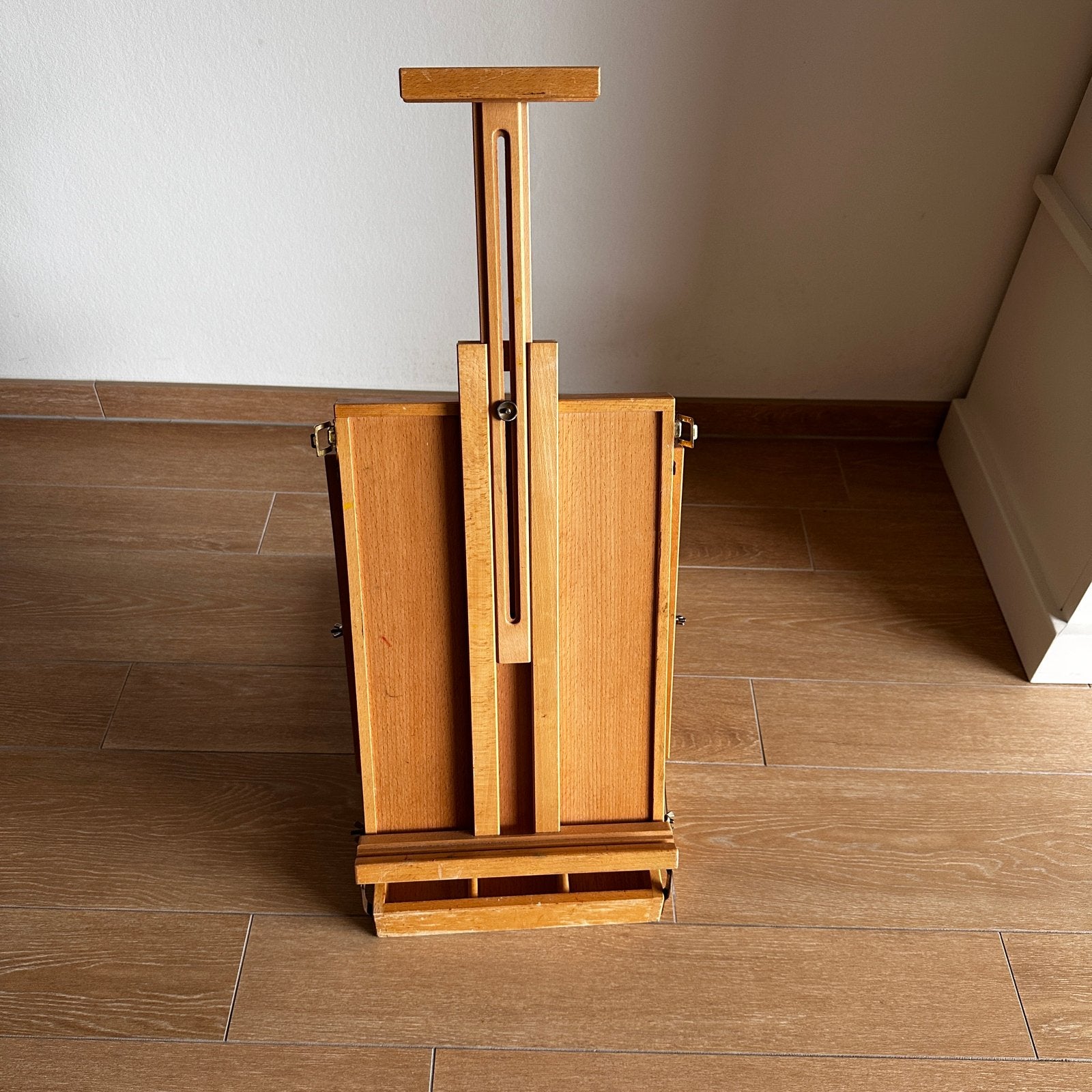 Houten schilders ezel - draagbaar tafel model, Ophalen of Verzenden, Gebruikt, Ezel