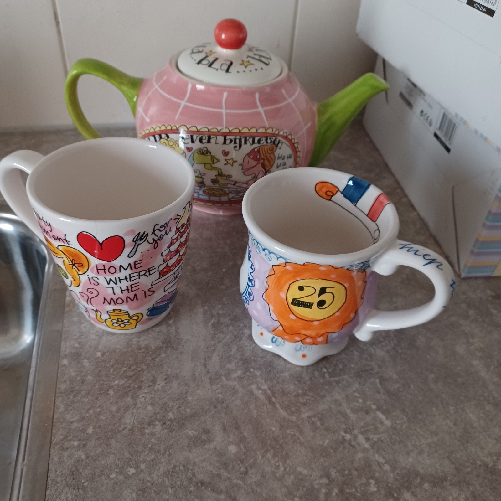 Blond amsterdam theepot,mok en koningen mok 22,50€, Ophalen of Verzenden, Zo goed als nieuw, Overige stijlen, Kop(pen) en/of Schotel(s)