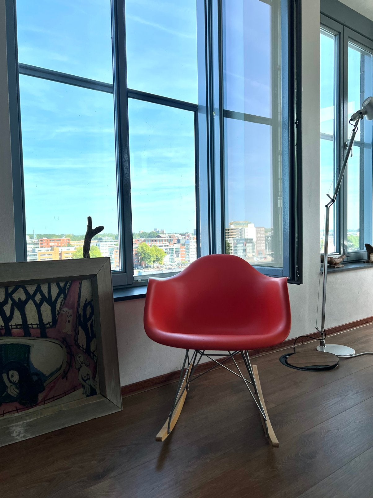 Vitra Eames Rocking Chair orange, Ophalen, Gebruikt
