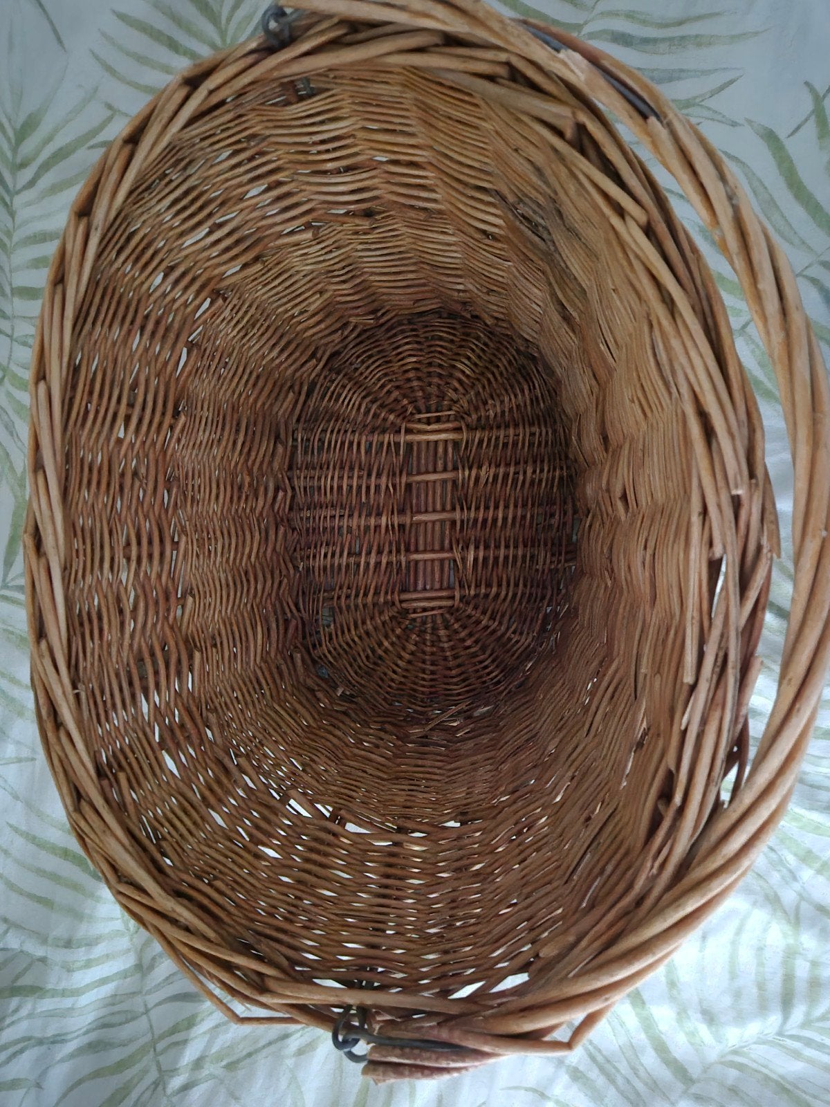 rieten (fiets)mand, Ophalen, Gebruikt, Mand, Met hengsel