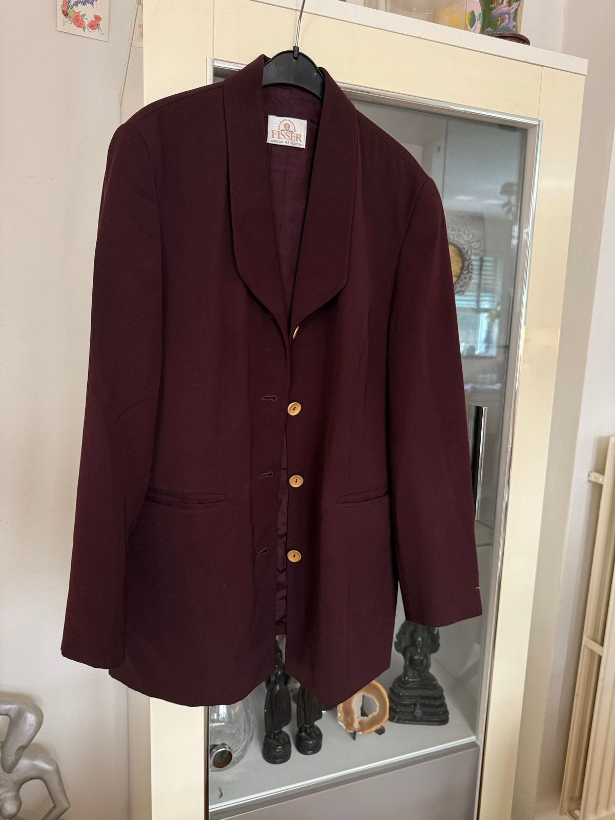 Fisser Jasje Maat 42 (L) - Bruin met Gouden Knopen, Kleding | Dames, Overige kleuren, Maat 42/44 (L), Ophalen of Verzenden, Zo goed als nieuw