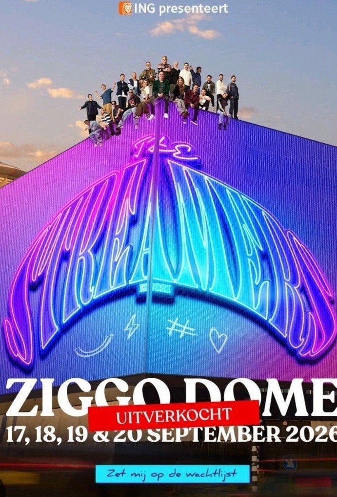 2 x Staanplaats Streamers 17 sept 2026 Ziggo Dome, Twee personen, September