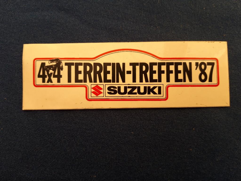 sticker Suzuki 4x4 terreintreffen 1987, Ophalen of Verzenden, Zo goed als nieuw, Auto's