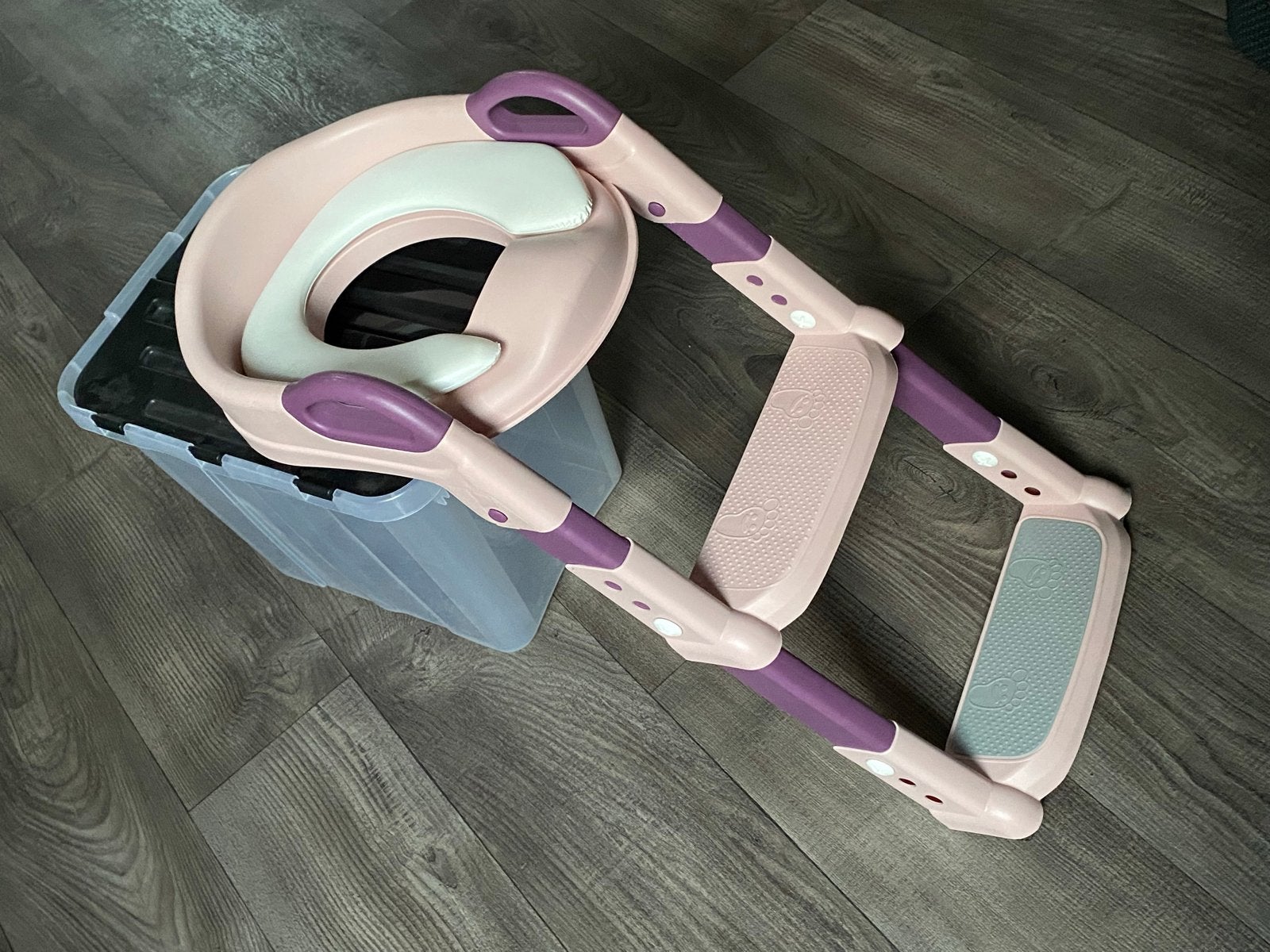 WC zitverkleiner met trapje - Roze/Paars, Ophalen, Gebruikt