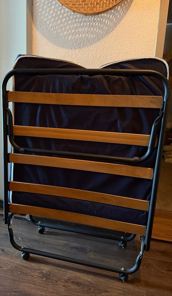Opklapbed - logeerbed - vouwbed -, Huis en Inrichting, Slaapkamer | Slaapbanken, Ophalen, 90 cm, Eenpersoons, 190 cm of minder