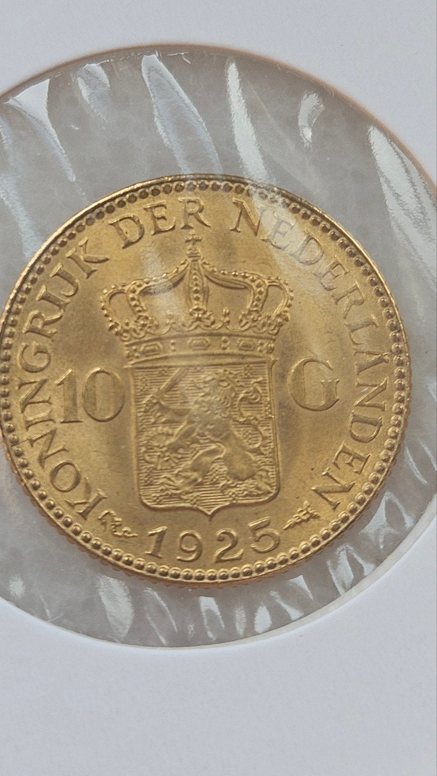 Gouden tientje 1925, Ophalen of Verzenden, Koningin Wilhelmina, 10 gulden, Goud