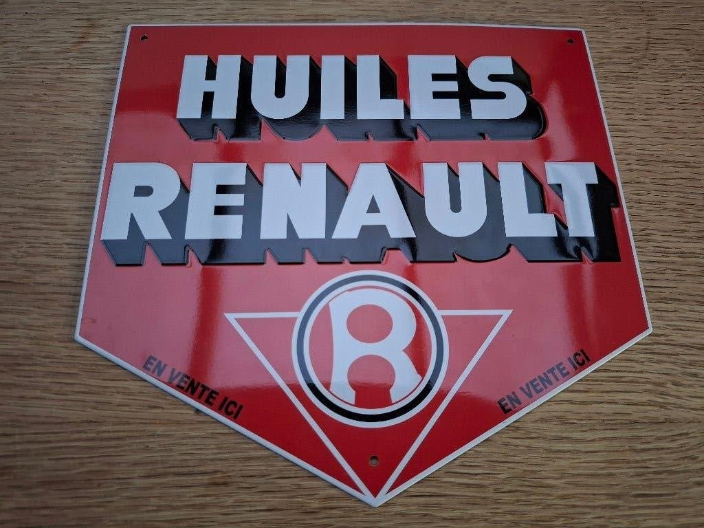 Reclamebord Huiles Renault, Ophalen of Verzenden, Nieuw, Auto's