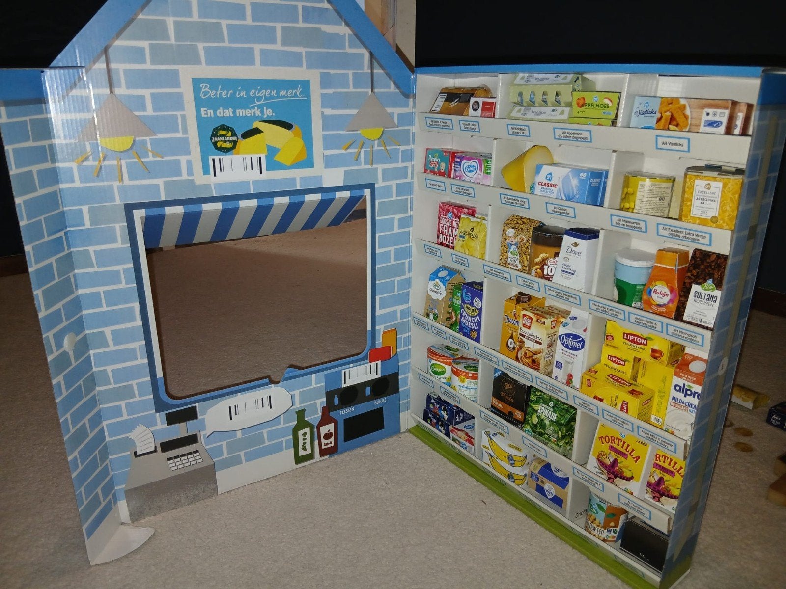 Albert Heijn Supermarkt Speelset met Miniatuur Producten, Ophalen, Jongen of Meisje