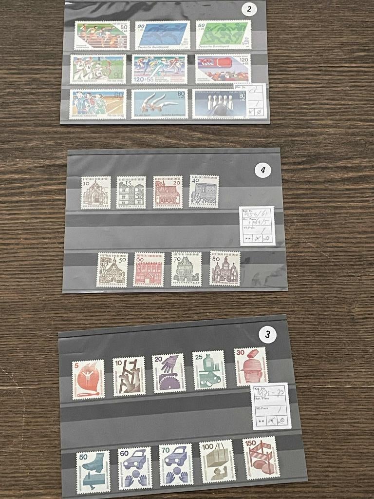 postzegels Duitsland BRD series postfris 2+3+4), Verzenden, BRD, Postfris