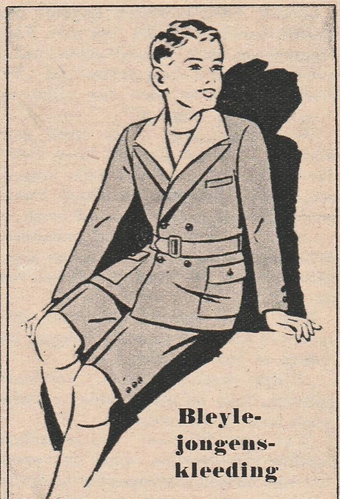 Retro reclame 1936 Bleyle jongensmode echt heel duurzaam, Verzenden, Overige typen