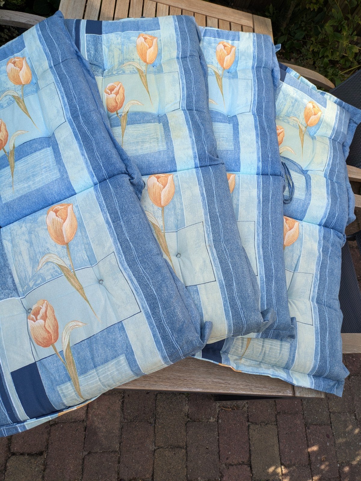 4 Tuinstoelkussens met hoge rug, Ophalen