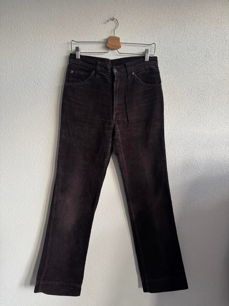 Vintage Y2K donker bruine Levi’s corduroy broek, Maat 38/40 (M), Ophalen of Verzenden, Zo goed als nieuw, Lang
