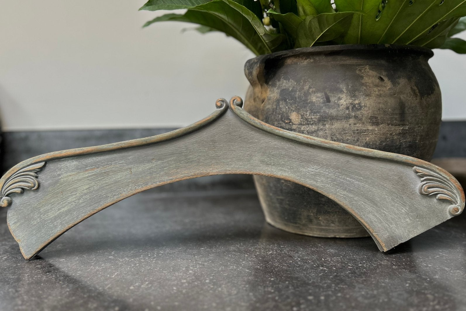 Oud houten ornament sober sleets landelijk Brocante, Ophalen of Verzenden