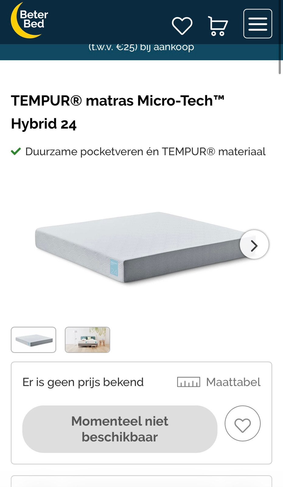 Nieuwe tempur matras 180/200cm, Ophalen of Verzenden, Zo goed als nieuw, Tweepersoons, 180 cm