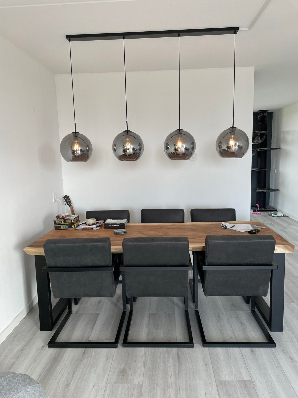 6 leren stoelen van Goossens Wonen, Ophalen, Gebruikt, Overige kleuren, Leer