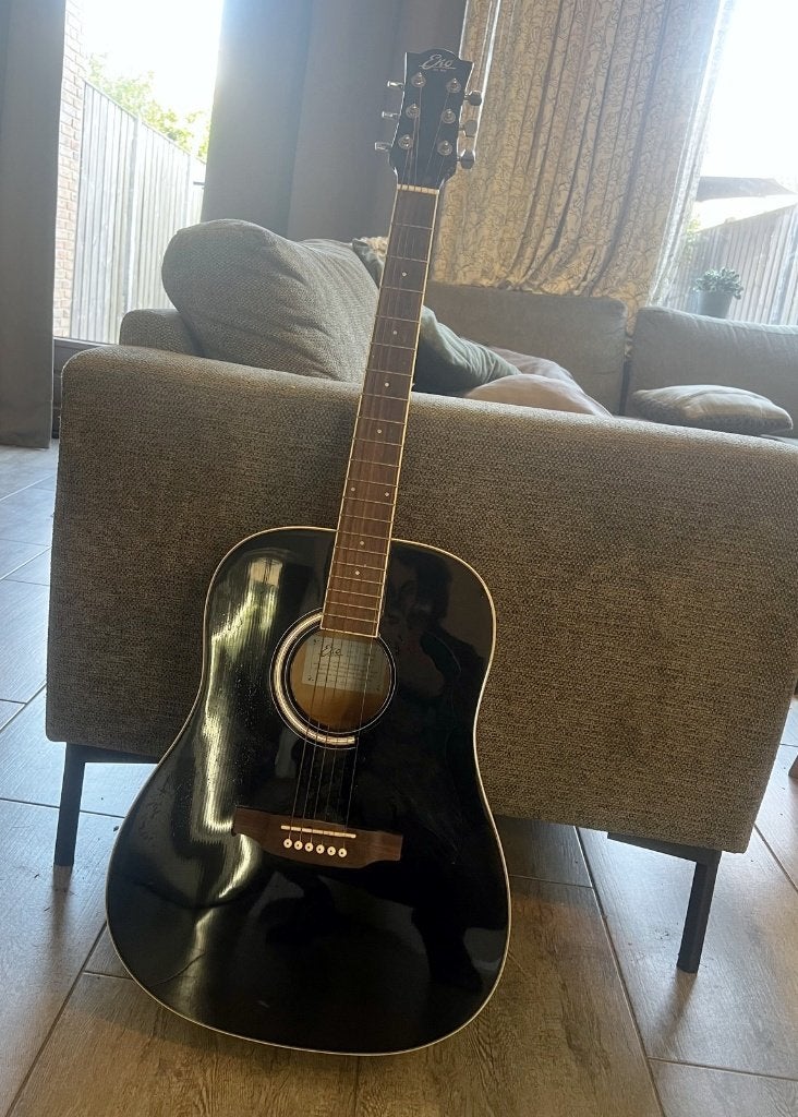 EKO akoestische western gitaar - zwart, Ophalen, Zo goed als nieuw, Western- of Steelstringgitaar