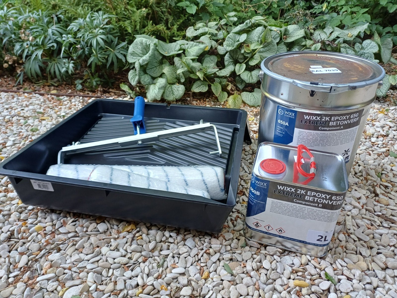 Wixx 2k epoxy 650 extreme betonverf, component A+B, Ophalen, Nieuw, Wit
