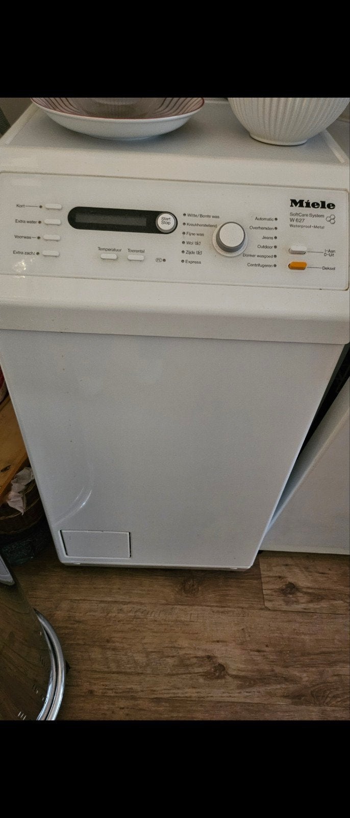 Miele W 627 SoftCare System Bovenlader Wasmachine, Gebruikt, Handwasprogramma, Bovenlader, Ophalen of Verzenden
