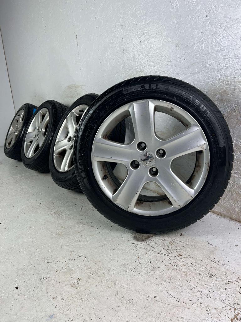 Originele Peugeot 307 CC SW 206 velgen 16" 4x108 all-season, Niet ingevuld, Gebruikt, 16 inch, Banden en Velgen