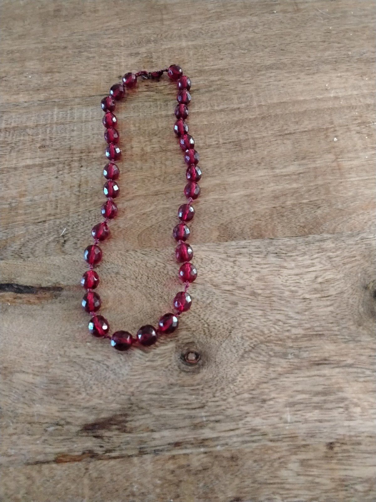 Kersenbarnsteen ketting, Sieraden, Tassen en Uiterlijk, Kettingen, Ophalen of Verzenden, Gebruikt, Rood, Steen of Mineraal