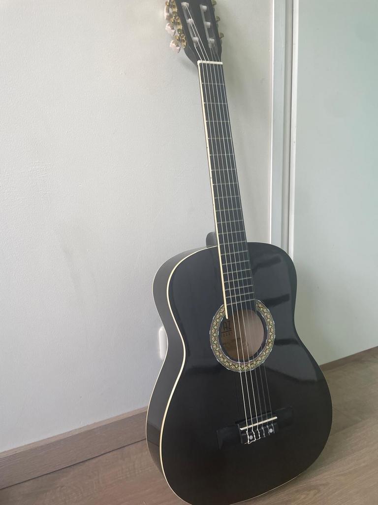 La Paz Klassieke Gitaar Zwart 3/4 - Perfect voor Beginners, Ophalen, Gebruikt, Klassieke of Spaanse gitaar
