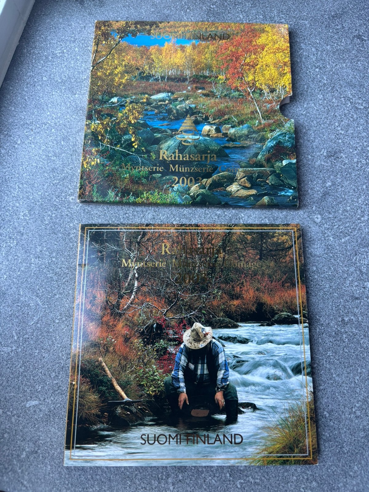 Rahasaarja muntenserie: Finse goudwinning 2003, Ophalen of Verzenden, Finland, 5 euro, Setje