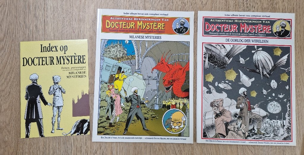 Docteur Mystere boek 1 & 2 met indexboekje set nieuwstaat, Complete serie of reeks, Ophalen of Verzenden, Nieuw