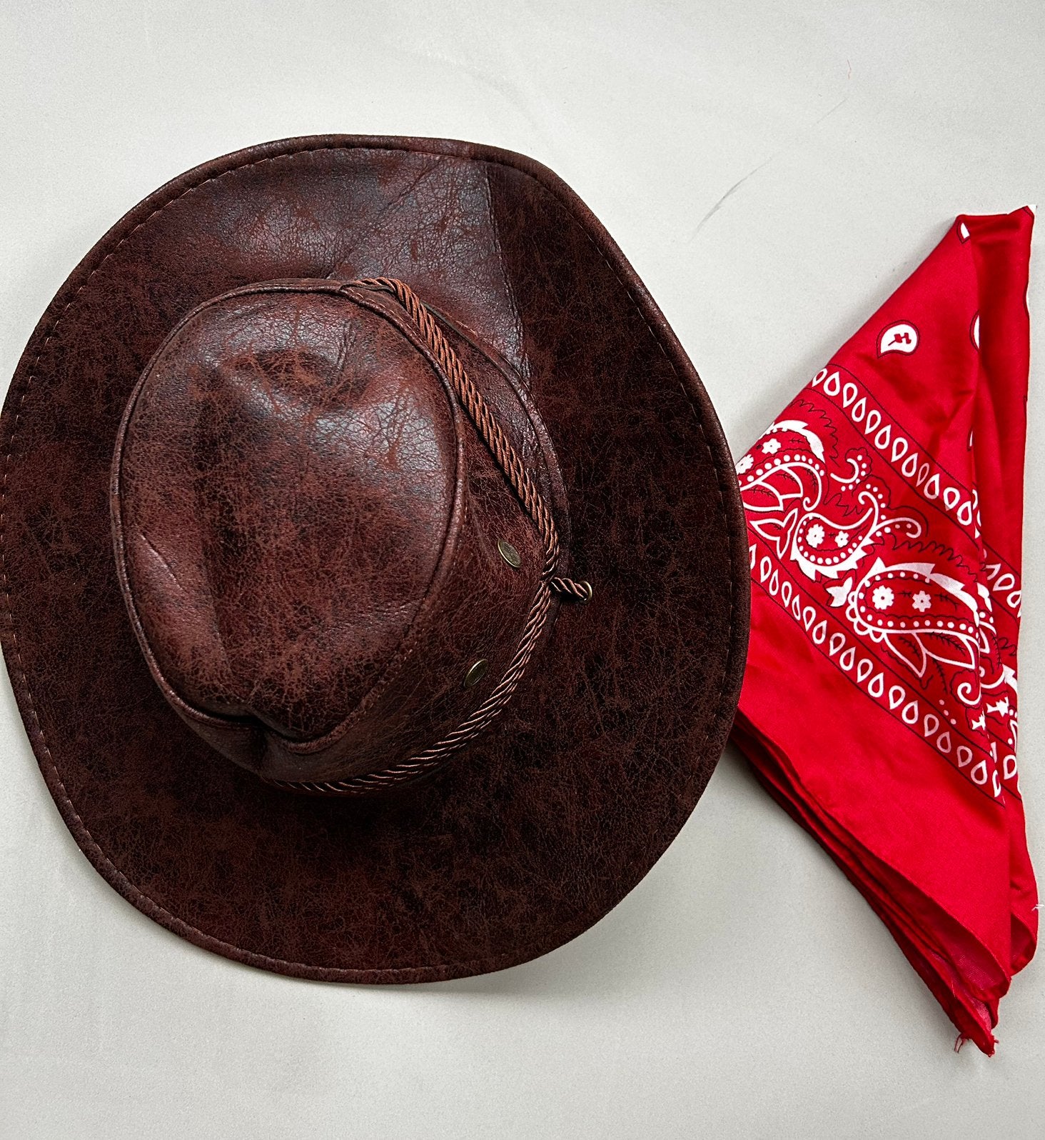 Cowboy hoed + sjaal Western feestkleding, Overige maten, Ophalen of Verzenden, Accessoires, Overige thema's