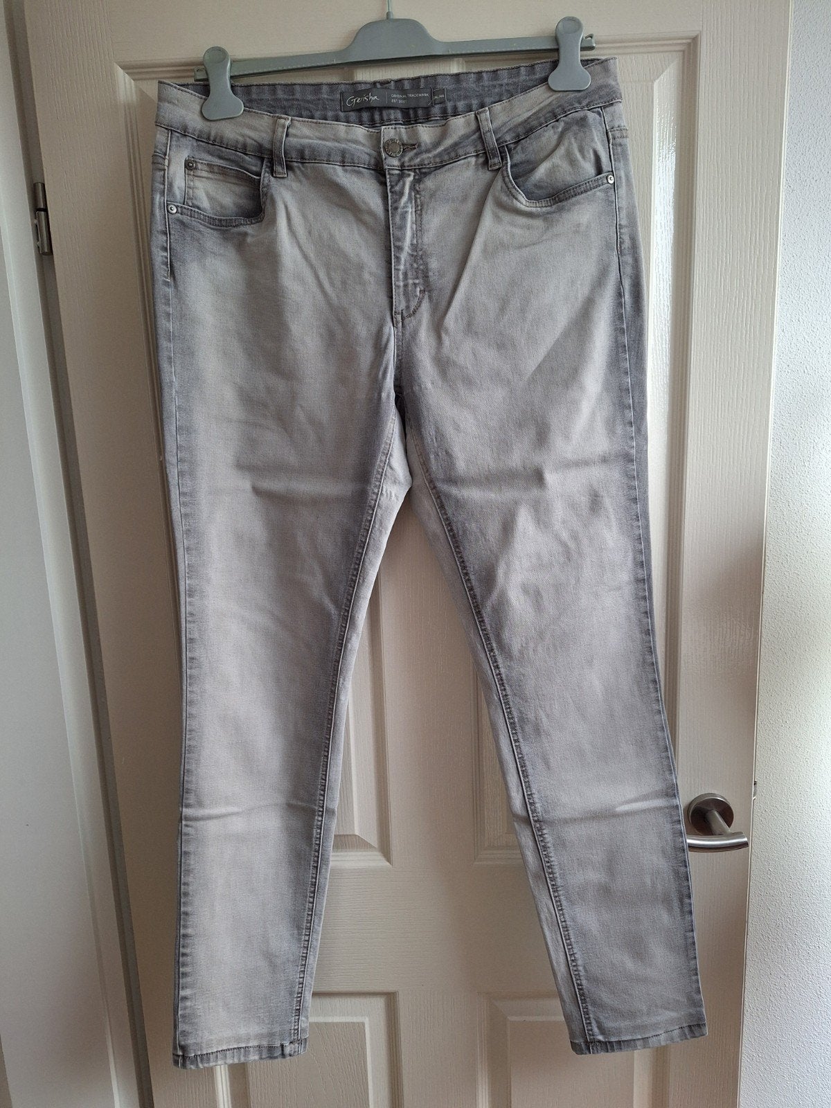 Geisha grijze jeans grijs. Maat 44 / 2XL / XXL, Geisha, Ophalen of Verzenden, Zo goed als nieuw, W33 - W36 (confectie 42/44)