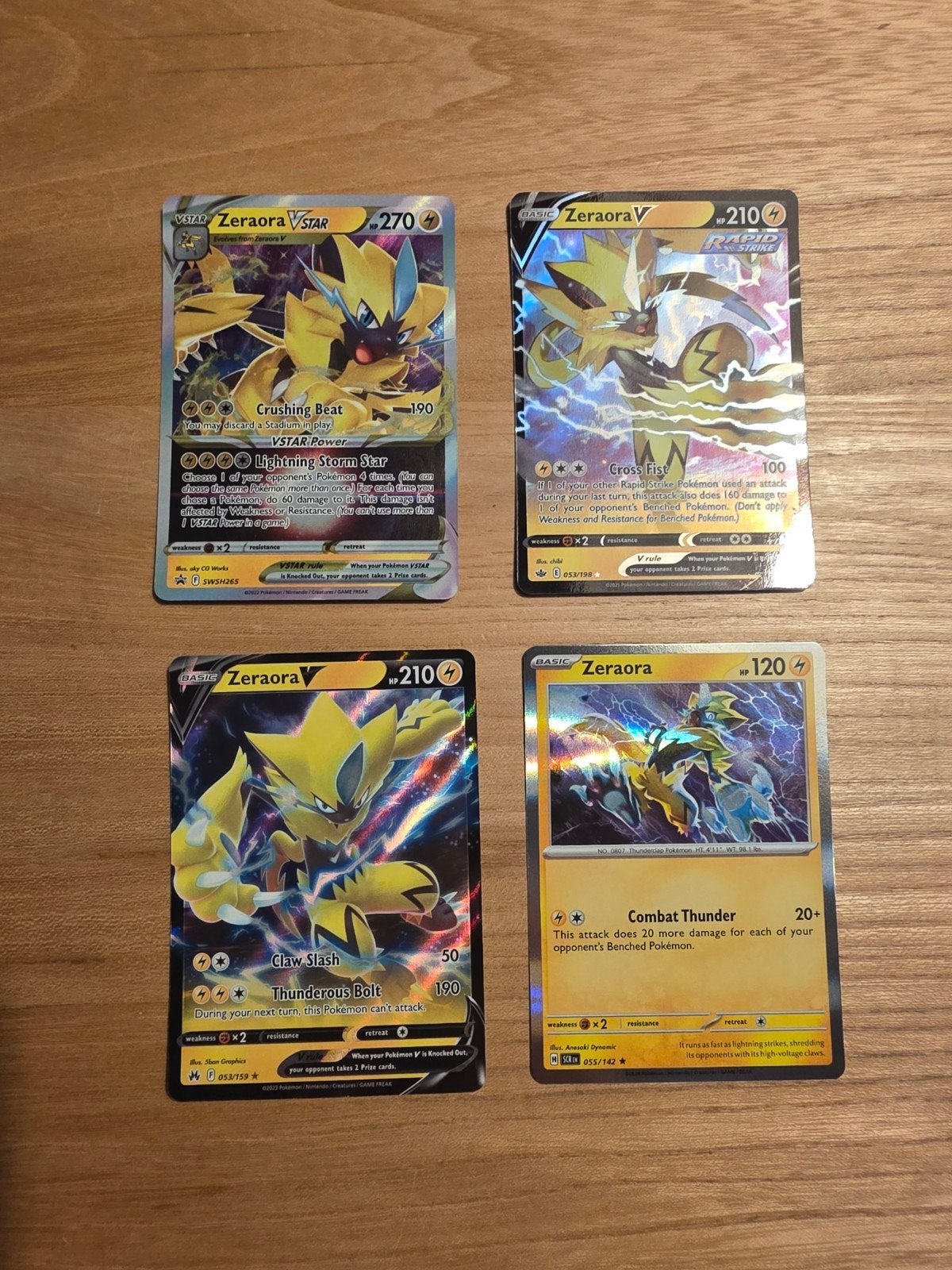 Zeraora pokemon kaarten set, Ophalen of Verzenden, Zo goed als nieuw, Meerdere kaarten