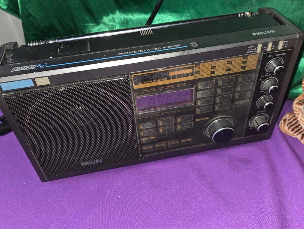 Vintage Philips D2935 Wereldontvanger - PLL Synthesized, Audio, Tv en Foto, Radio's, Gebruikt, Wereldontvanger, Ophalen of Verzenden