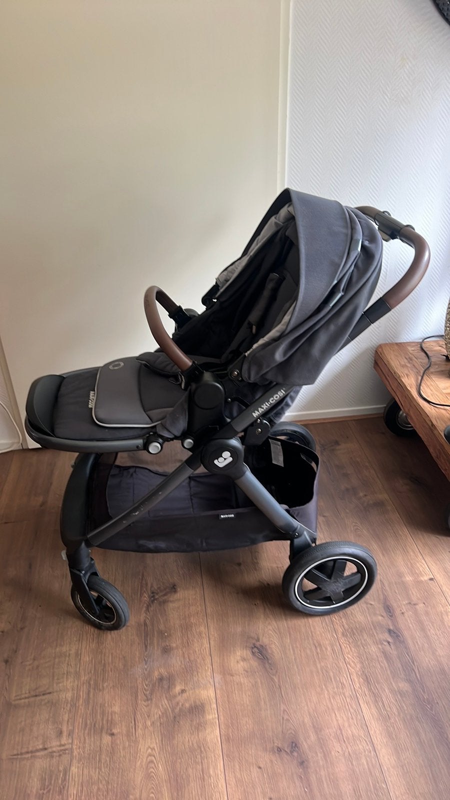 Grijze maxi cosi wandelwagen, Ophalen, Gebruikt, Maxi-Cosi, Verstelbare duwstang