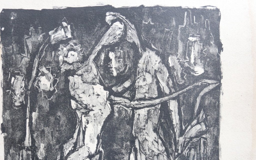 Set 5 originele litho's, gesigneerd, Frankrijk jaren 50-60, Gelimiteerde oplage, Ophalen, Portret en Figuren, Lithografie