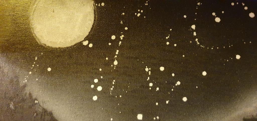 Spray paint art [Moon], Ophalen of Verzenden, Nieuw