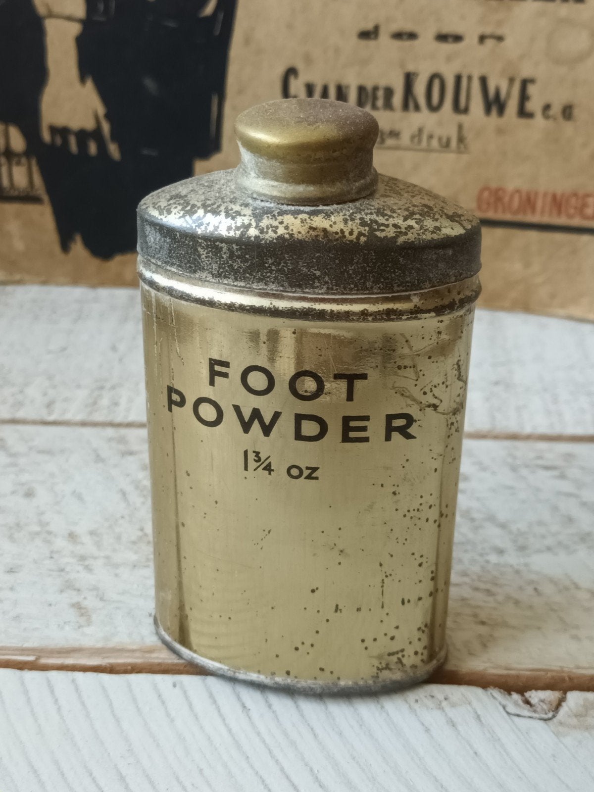WO11 blikje foot powder uit 1940, Ophalen of Verzenden, Landmacht, Overige gebieden