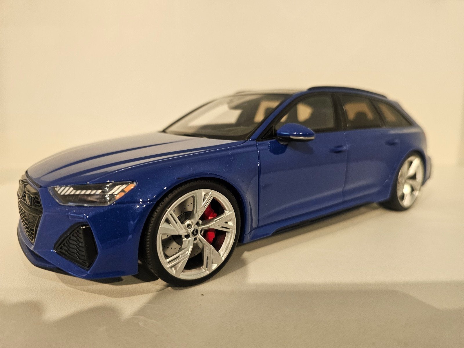 GT Spirit GT854 Audi RS6 Tribute Edition Blauw, Ophalen of Verzenden, Zo goed als nieuw, Auto