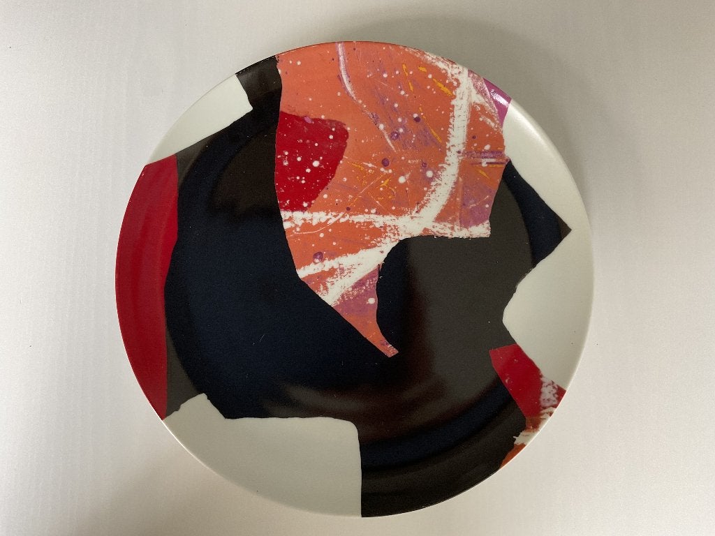 Kunstbord Geert Jan Jansen – "De Kromme Rijn" 2007, Ophalen, 31 cm, Bord