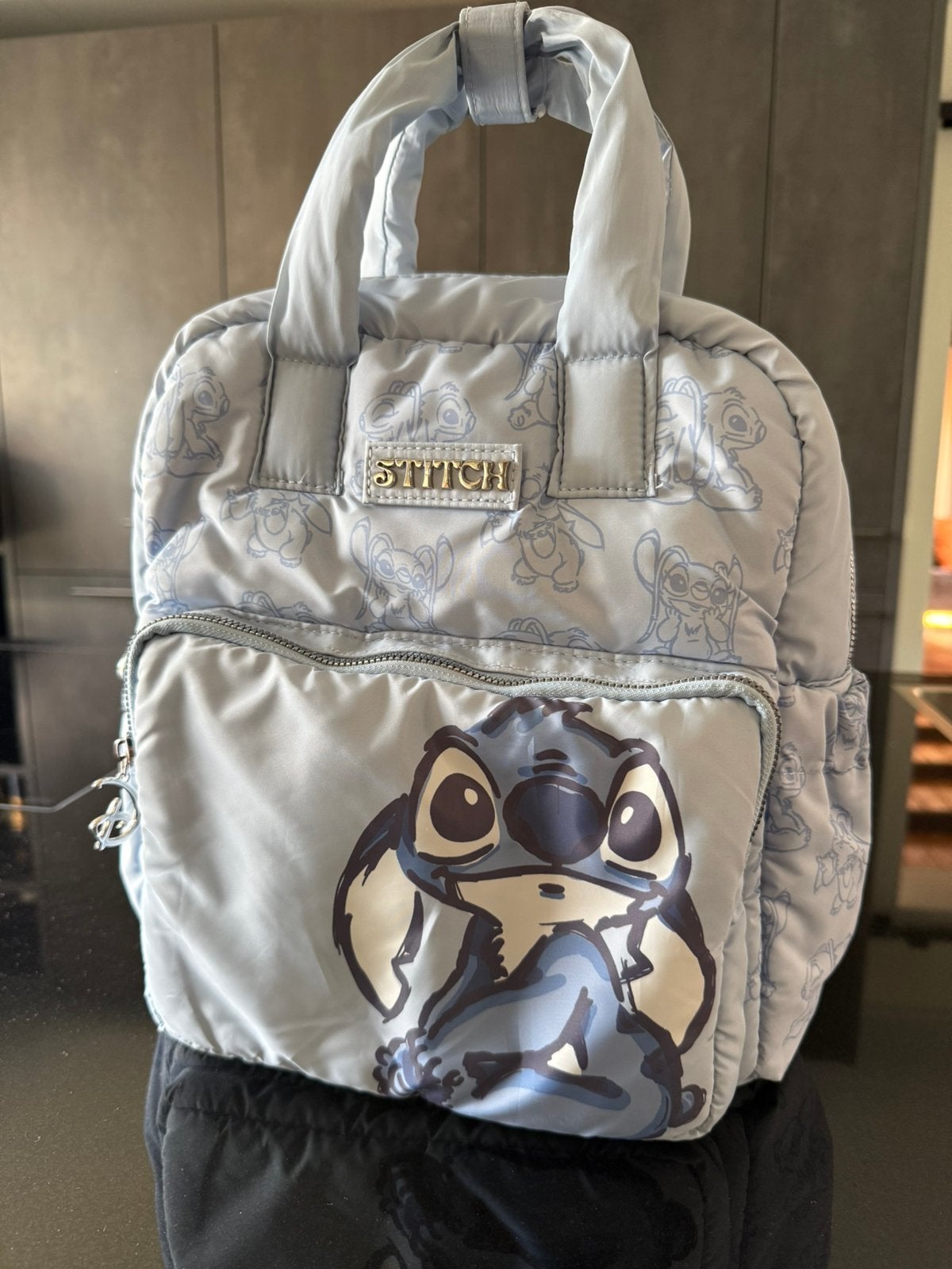Super leuke rug tas met STITCH, Sieraden, Tassen en Uiterlijk, Ophalen of Verzenden, Zo goed als nieuw, Blauw, Rugtas