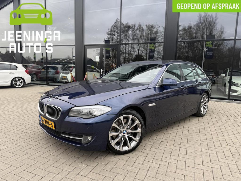 BMW 5-serie Touring 525d|Stoelverwarming|Navi|Trekhaak, Auto's, Automaat, Euro 5, Zwart, 2000 kg