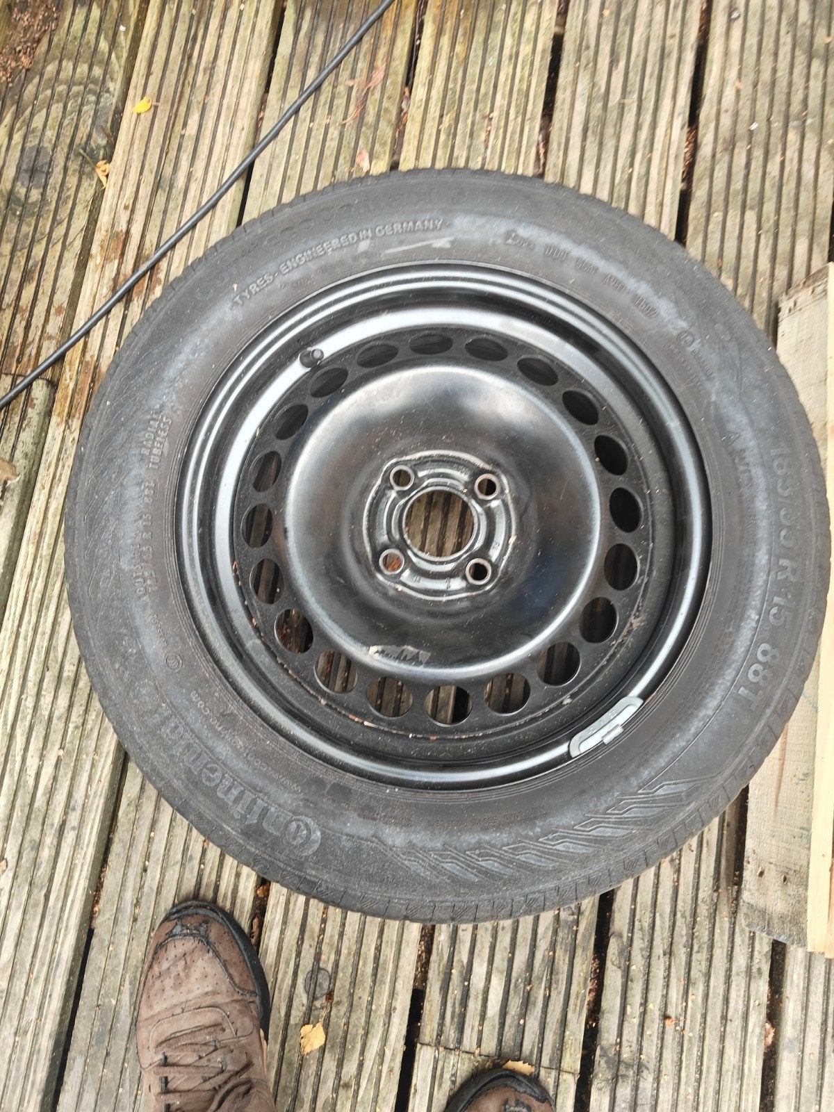 Reservewiel Opel Corsa 15 inch met krik, Ophalen, Gebruikt