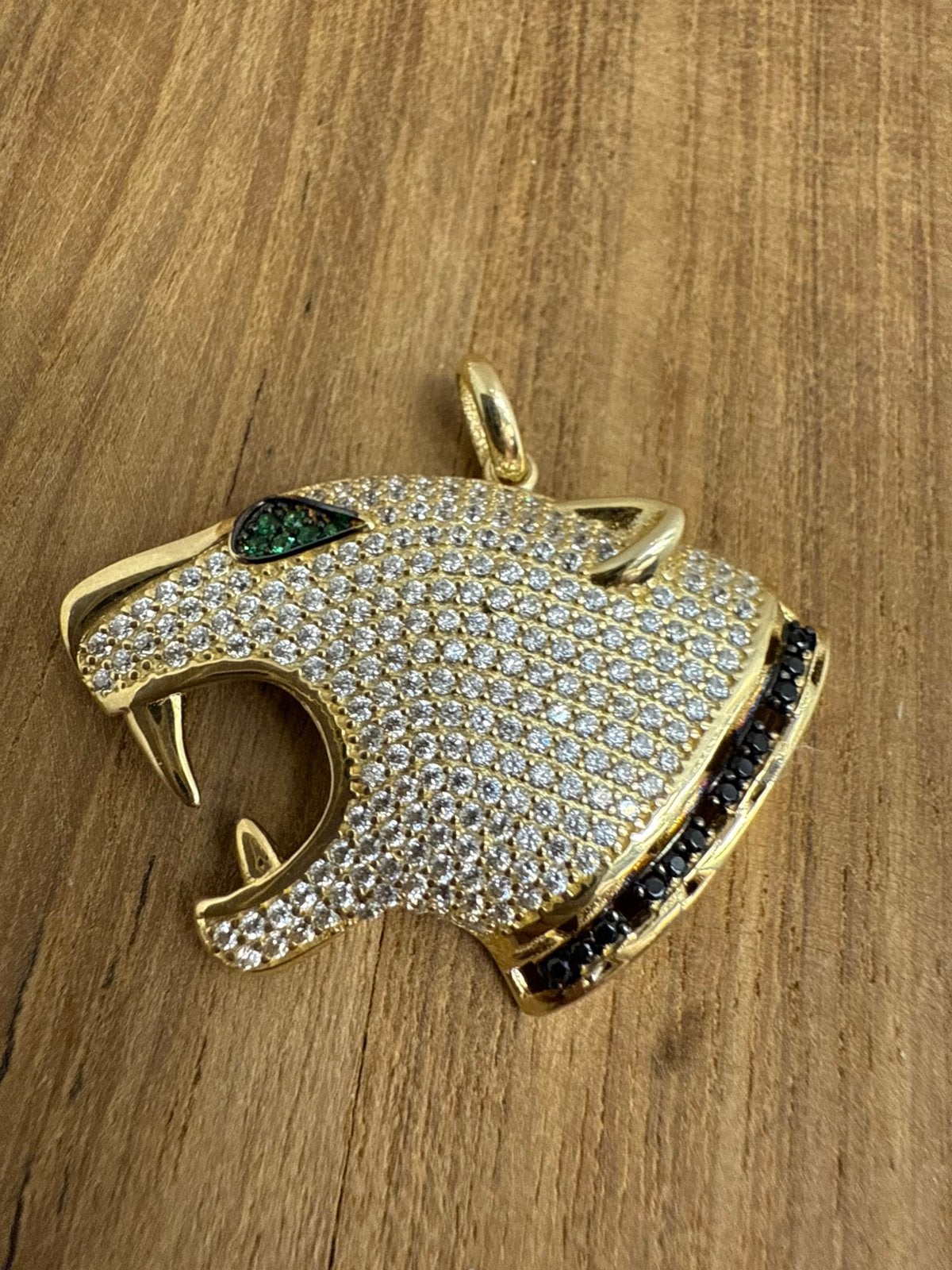 Prachtige 14 karaats gouden unieke panter hanger, Ophalen of Verzenden, Nieuw, Goud, Goud