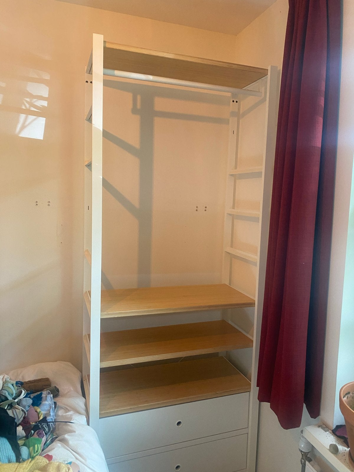 IKEA ELVARLI kledingkastcombinatie 84x36x216 cm, Ophalen, 200 cm of meer, 50 tot 100 cm, Zo goed als nieuw