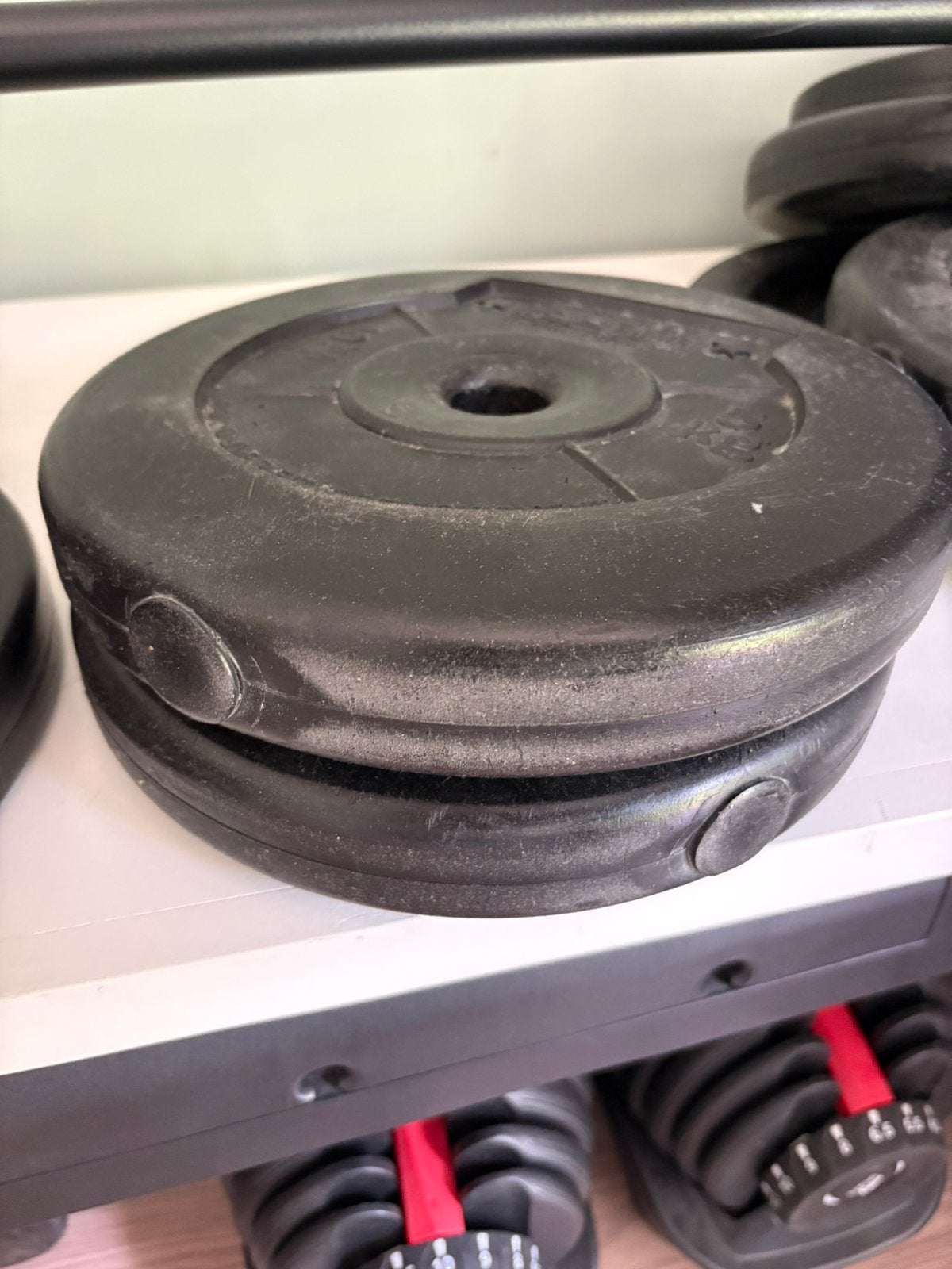 Barbell halter gewichten 5kg, Ophalen, Gebruikt, Halterset