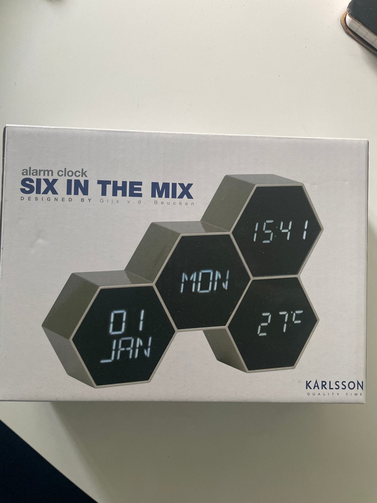 Karlsson 'Six in the Mix' Wekker - Digitaal, Gold, Goud, Nieuw, Ophalen of Verzenden, Digitaal
